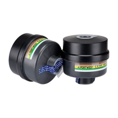 Filtre combiné ABEK2P3 à filetage universel DIN Noir – Portwest P976, boîte de 4 filtres