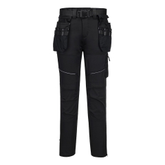 Jogging de travail holster slim multipoches genouillères Noir – Portwest KX343