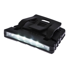 Lampe frontale LED rechargeable USB clip casque ou bonnet Noir – Portwest PA72, boîte de 50