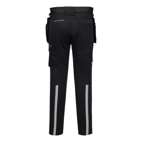 Jogging de travail holster slim multipoches genouillères Noir – Portwest KX343