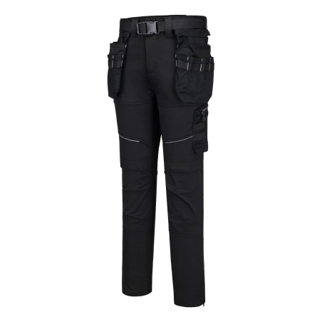 Jogging de travail holster slim multipoches genouillères Noir – Portwest KX343