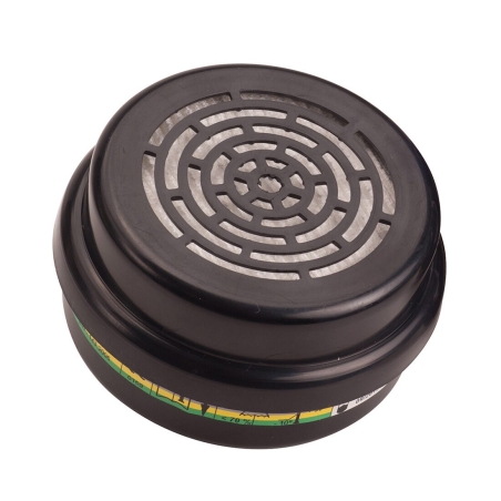 Filtre à gaz baïonnette ABEK1 pour demi-masque et masque complet Brun – Portwest P921, boîte de 6 filtres