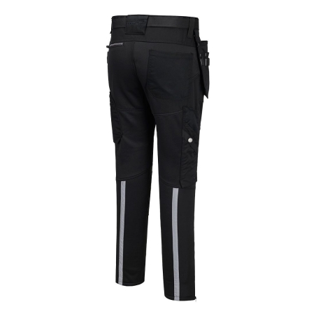 Jogging de travail holster slim multipoches genouillères Noir – Portwest KX343