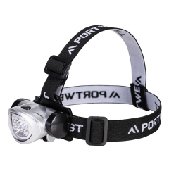 Lampe frontale LED de sécurité pour chantier Argent – Portwest PA50, boîte de 20