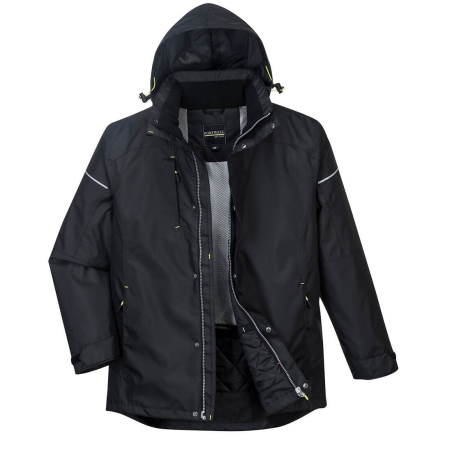 Veste hiver grand froid doublure Insulatex imperméable Noir – Portwest PW362