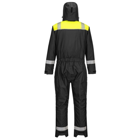 Combinaison d'hiver haute visibilité PW3 grand froid Noir/jaune – Portwest PW353
