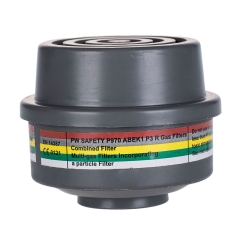 Filtre combiné gaz et poussières ABEK1P3 filetage spécial Gris – Portwest P970, boîte de 4 filtres
