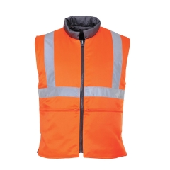 Gilet de froid réversible haute visibilité classe 2 Orange – Portwest RT44