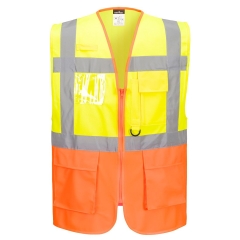 Gilet haute visibilité multipoches classe 2 Jaune/orange – Portwest S376