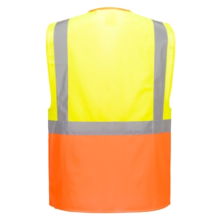 Gilet haute visibilité multipoches classe 2 Jaune/orange – Portwest S376