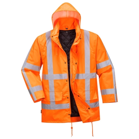 Parka haute visibilité Traffic RWS classe 3 imperméable Orange – Portwest R460
