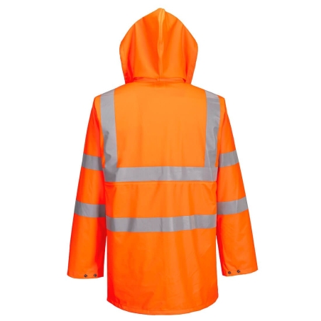 Veste haute visibilité imperméable non doublée classe 3 Orange – Portwest RT50