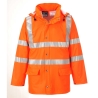 Veste haute visibilité imperméable non doublée classe 3 Orange – Portwest RT50