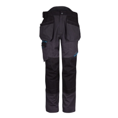 Pantalon holster multipoches canvas polycoton stretch WX3 Gris métal – Portwest T702