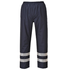 Pantalon de pluie étanche haute visibilité bandes réfléchissantes Marine – Portwest S481