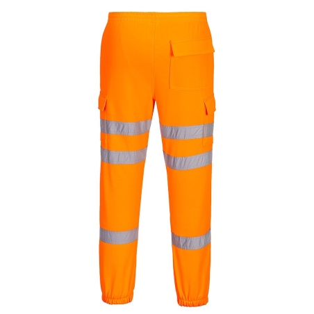 Pantalon jogging haute visibilité classe 2 avec renforts genoux Orange – Portwest RT48
