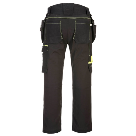 Pantalon holster stretch éco-responsable WX3 Noir – Portwest T706