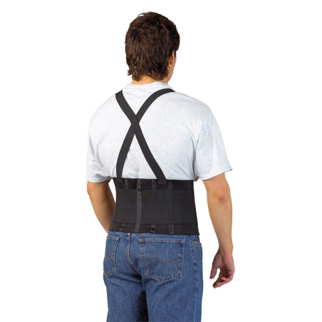 Ceinture lombaire de maintien réglable large 21 cm Noir – Portwest PW80