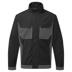 Veste de travail lavage industriel polycoton stretch Noir – Portwest T745