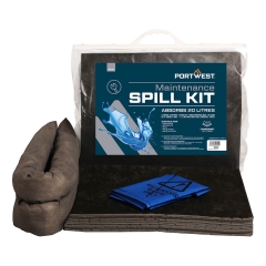Kit absorbant de maintenance 20 litres Gris – Portwest SM30, boîte de 1 kit