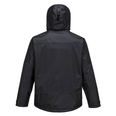 Parka 3-en-1 imperméable coupe-vent avec doublure polaire amovible Noir – Portwest S553