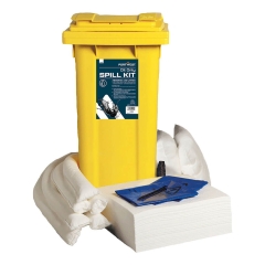 Kit absorbants 120 litres hydrocarbures avec boudins et tapis Blanc – Portwest SM63, kit de 60 tapis, 4 boudins et 4 sacs