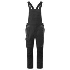 Cotte à bretelles polycoton résistante au lavage industriel Noir – Portwest T746