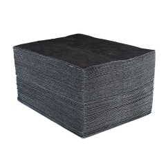 Tapis absorbant maintenance bords ouverts haute résistance Gris – Portwest SM20, boîte de 100 tapis