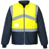 Gilet haute visibilité bicolore réversible à manches amovibles Jaune/marine – Portwest S769