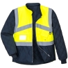 Gilet haute visibilité bicolore réversible à manches amovibles Jaune/marine – Portwest S769