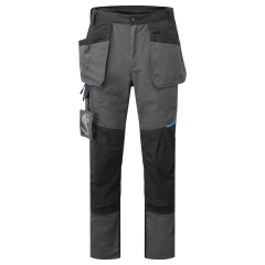 Pantalon de travail coupe slim WX3 multipoches canvas polycoton Gris métal – Portwest T719