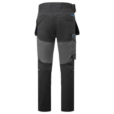 Pantalon de travail coupe slim WX3 multipoches canvas polycoton Gris métal – Portwest T719
