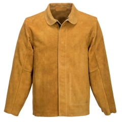 Veste de soudeur en cuir de vachette fendu coutures aramide Bronze – Portwest SW34