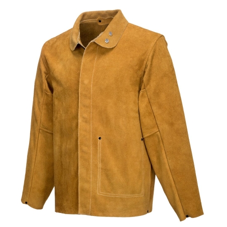 Veste de soudeur en cuir de vachette fendu coutures aramide Bronze – Portwest SW34