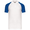 Polo Baseball Manches Courtes White /Royal Blue K226 – Personnalisable | Label Blouse