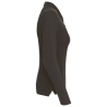 Polo piqué manches longues femme K257 – coloris Dark Grey – 100 % coton piqué pré-rétréci, grammage ~180 g/m²