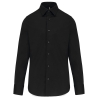 Chemise Coton Élasthanne Manches Longues Homme Black K529 – Personnalisable | Label Blouse