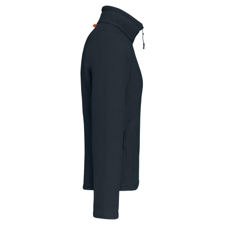 Veste micropolaire zippée manches raglan homme K917 – coloris Navy – 100 % polyester antiboulochage 350 g/m²