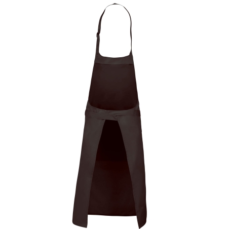 Tablier de travail coloris Chocolat a bavette
