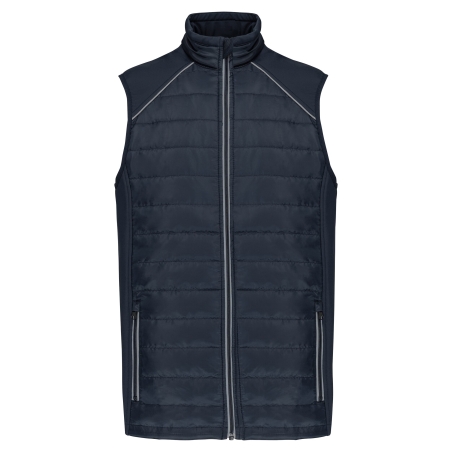 Bodywarmer bi-matière Navy / Silver