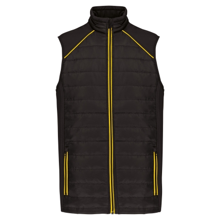Bodywarmer bi-matière Black / Yellow