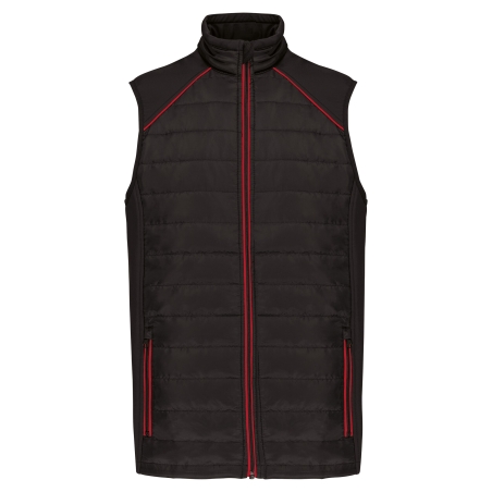 Bodywarmer bi-matière Black / Red