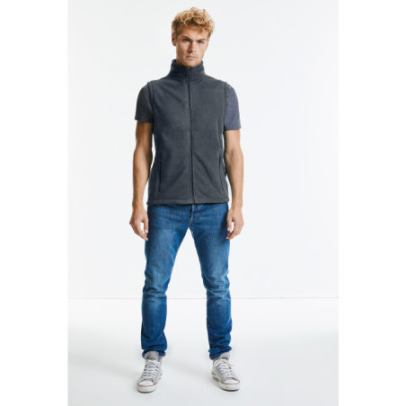 Gilet polaire homme Russell Convoy Grey – 320 g/m² – porté