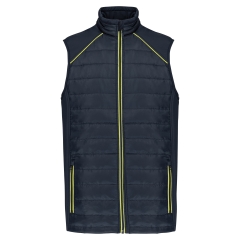 Bodywarmer Day To Day Bi-matière Unisexe Marine/Jaune fluo WK. Designed To Work