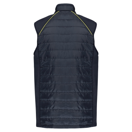 Bodywarmer Day To Day Bi-matière Unisexe Marine/Jaune fluo WK. Designed To Work – vue 2
