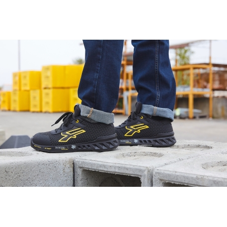 Chaussures de sécurité basses U-Power Matt S3 SRC ESD Noir – vue 2