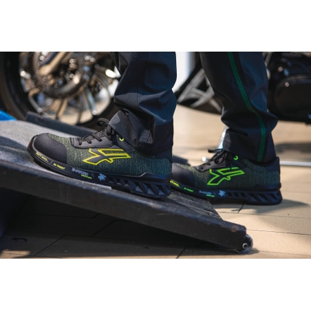 Chaussures de sécurité basses U-Power Robin S1P SRC ESD Noir et Vert – vue 2