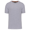T-shirt col rond écoresponsable Gris oxford WK. Designed To Work