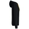Sweat-shirt zippé capuche contrastée Noir/Jaune Kariban – vue 3