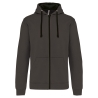 Sweat zippé capuche contrastée Kariban Noir – 280 g/m²